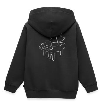 Piano - Kinder Premium Organic Hoodie - Schwarz - Hinten - AI Model Kid Male (0cm)