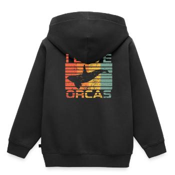 killer whale - Kids Premium Organic Hoodie - black - Back - AI Model Kid Male (0cm)