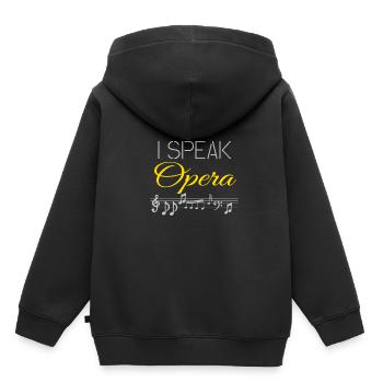 Oper Geschenkidee - Kinder Premium Organic Hoodie - Schwarz - Hinten - AI Model Kid Male (0cm)