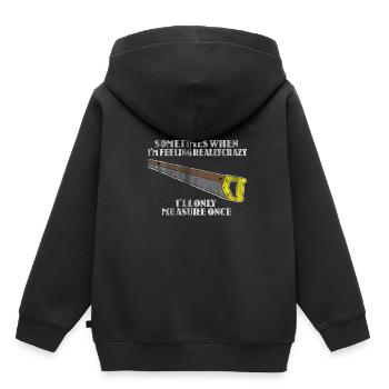 Carpenter risk - Kids Premium Organic Hoodie - black - Back - AI Model Kid Male (0cm)