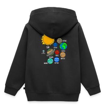 Universe planet - Kids Premium Organic Hoodie - black - Back - AI Model Kid Male (0cm)