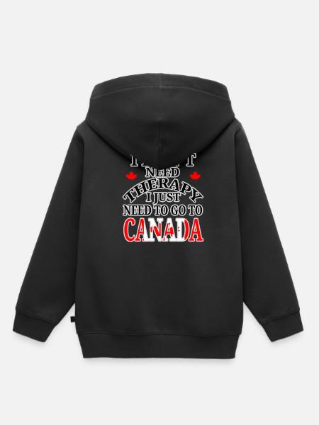 Kanada Auszeit - Kinder Premium Organic Hoodie - Schwarz