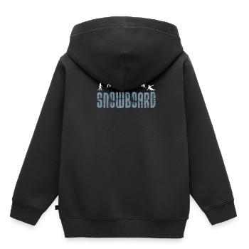 Snowboarding - Kinder Premium Organic Hoodie - Schwarz - Hinten - AI Model Kid Male (0cm)