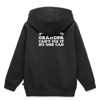 Großvater Werkzeug - Kinder Premium Organic Hoodie - Schwarz - Hinten - AI Model Kid Male (0cm)