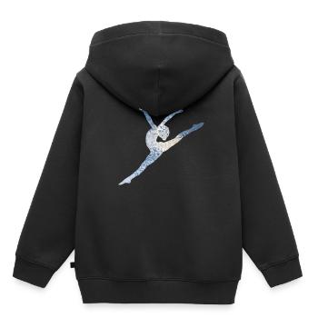 Ballett Sprung - Kinder Premium Organic Hoodie - Schwarz - Hinten - AI Model Kid Male (0cm)