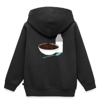 Cornflakes de Kellogg, c'est une idée cadeau - Sweat Premium à capuche enfant bio - noir - Dos - AI Model Kid Male (0cm)