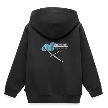 Pilote de vol à voile - Sweat Premium à capuche enfant bio - noir - Dos - AI Model Kid Male (0cm)