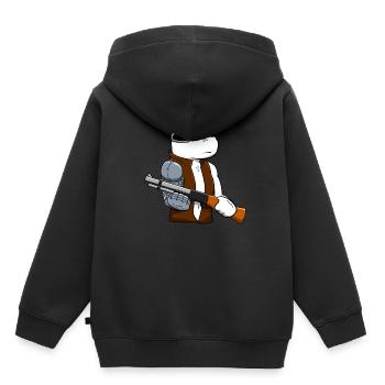 Einhorn Cyborg Mechaniker Geschenk - Kinder Premium Organic Hoodie - Schwarz - Hinten - AI Model Kid Male (0cm)