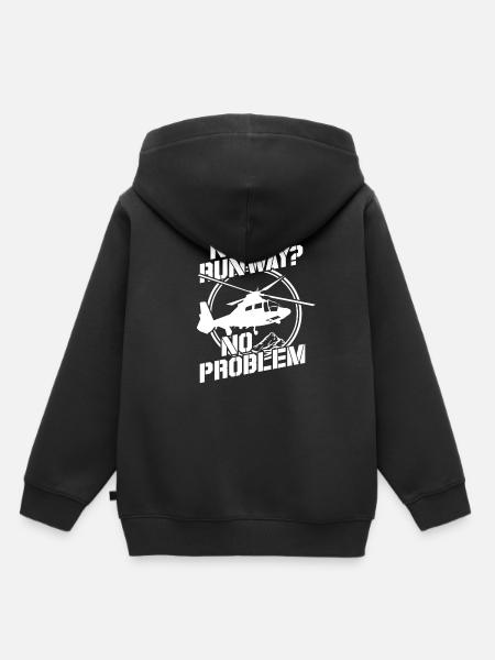 Pilot - Kinder Premium Organic Hoodie - Schwarz