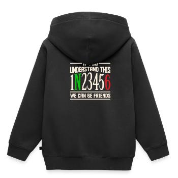 Motorrad Freunde wenn du das verstehst. - Kinder Premium Organic Hoodie - Schwarz - Hinten - AI Model Kid Male (0cm)