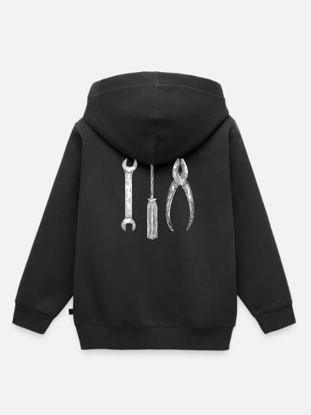 Handwerker Werkzeug - Kinder Premium Organic Hoodie - Schwarz