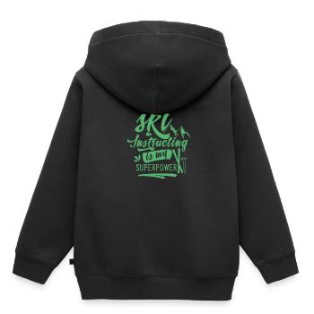 Moniteur de ski Moniteur de ski Ski Ski Instructor Ski - Sweat Premium à capuche enfant bio - noir - Dos - AI Model Kid Male (0cm)