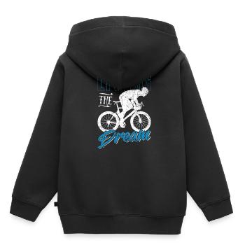 Cycling cycling - Kids Premium Organic Hoodie - black - Back - AI Model Kid Male (0cm)