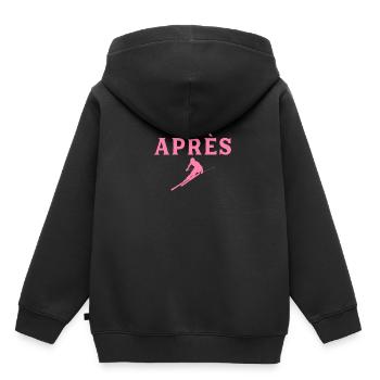 Apres Ski Apres Skiing - Sweat Premium à capuche enfant bio - noir - Dos - AI Model Kid Male (0cm)