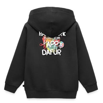 Artisanat artisanat profession dit - Sweat Premium à capuche enfant bio - noir - Dos - AI Model Kid Male (0cm)