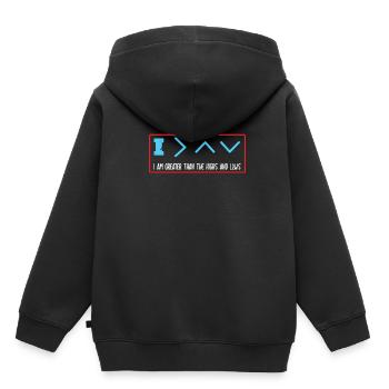 Lustiger Typ 1 Diabetes - Diabetiker Geschenk - Kinder Premium Organic Hoodie - Schwarz - Hinten - AI Model Kid Male (0cm)