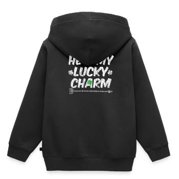 St. Patricks Day Shamrock Irland - Kinder Premium Organic Hoodie - Schwarz - Hinten - AI Model Kid Male (0cm)