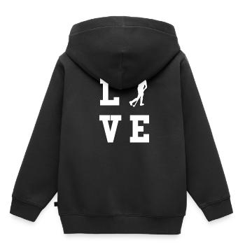 Feldhockey Love - Kinder Premium Organic Hoodie - Schwarz - Hinten - AI Model Kid Male (0cm)