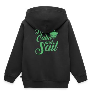 Voile Voile Voile Voile Voile - Sweat Premium à capuche enfant bio - noir - Dos - AI Model Kid Male (0cm)