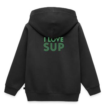 SUP - Sweat Premium à capuche enfant bio - noir - Dos - AI Model Kid Male (0cm)