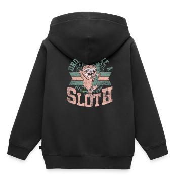 Sloth model - Kids Premium Organic Hoodie - black - Back - AI Model Kid Male (0cm)