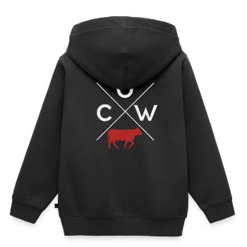 Cadeau de fermier vache vache taureau vache laitière vache laitière - Sweat Premium à capuche enfant bio - noir - Dos - AI Model Kid Male (0cm)