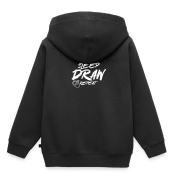 Zeichnerin Zeichnen Malen Maler Zeichner - Kinder Premium Organic Hoodie - Schwarz - Hinten - AI Model Kid Male (0cm)
