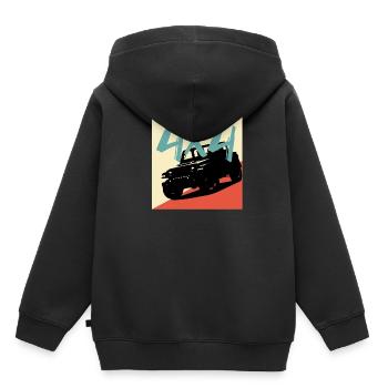 Off-road vehicle Offroad 4X4 - Kids Premium Organic Hoodie - black - Back - AI Model Kid Male (0cm)