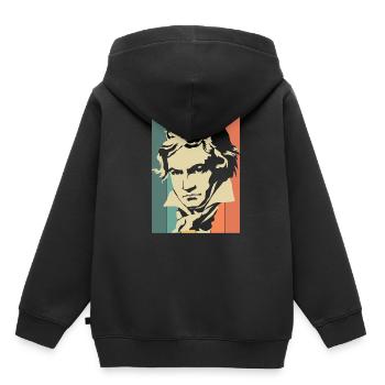Beethoven - Kids Premium Organic Hoodie - black - Back - AI Model Kid Male (0cm)