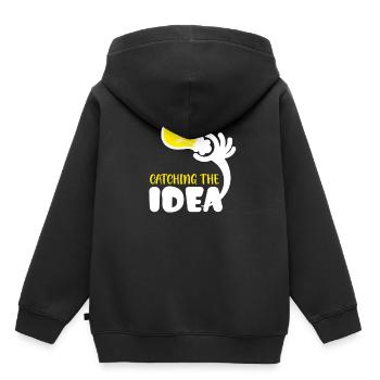 Have an idea - Kids Premium Organic Hoodie - black - Back - AI Model Kid Male (0cm)