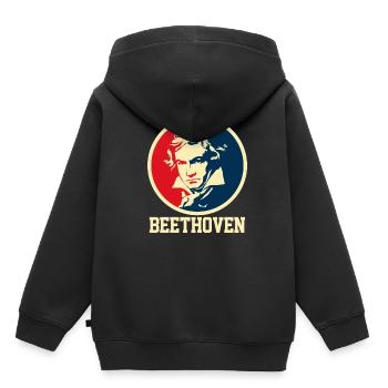 Beethoven - Kids Premium Organic Hoodie - black - Back - AI Model Kid Male (0cm)