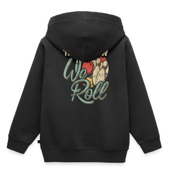 Bowling Bowling Boule de Bowling - Sweat Premium à capuche enfant bio - noir - Dos - AI Model Kid Male (0cm)