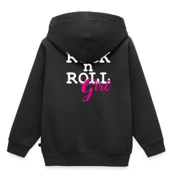 Rock'n'Roll - Sweat Premium à capuche enfant bio - noir - Dos - AI Model Kid Male (0cm)