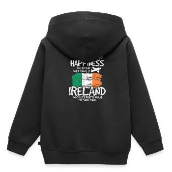 Irlande - Sweat Premium à capuche enfant bio - noir - Dos - AI Model Kid Male (0cm)