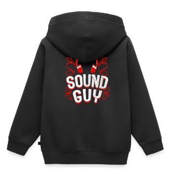 Ingénieur du son Ingénieur du son Sound Sound Guy Gift - Sweat Premium à capuche enfant bio - noir - Dos - AI Model Kid Male (0cm)