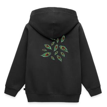 paon - Sweat Premium à capuche enfant bio - noir - Dos - AI Model Kid Male (0cm)