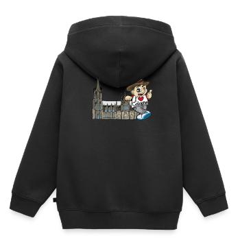 I LOVE COLOGNE Köln Kölle Kölsche Jung Kölner Dom - Sweat Premium à capuche enfant bio - noir - Dos - AI Model Kid Male (0cm)