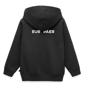 Europäer - Kinder Premium Organic Hoodie - Schwarz - Hinten - AI Model Kid Male (0cm)