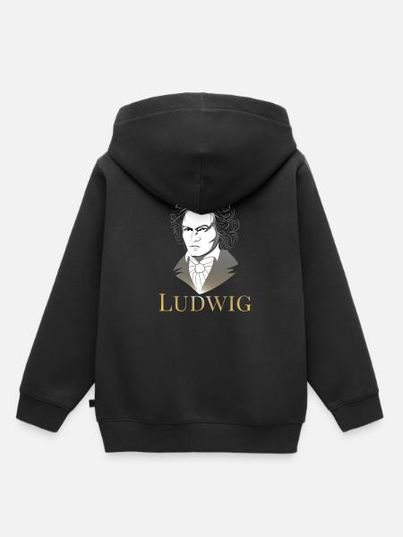 Ludwig van Beethoven - Kinder Premium Organic Hoodie - Schwarz