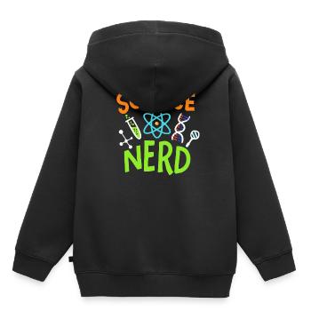 Science science science - Sweat Premium à capuche enfant bio - noir - Dos - AI Model Kid Male (0cm)