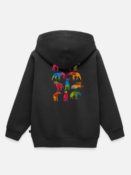 Hyäne - Kinder Premium Organic Hoodie - Schwarz