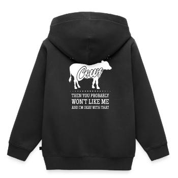 Cow Muh Cows Dairy Cow Beef Calf Cow - Kids Premium Organic Hoodie - black - Back - AI Model Kid Male (0cm)