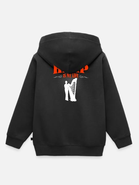 Harp - Kinder Premium Organic Hoodie - Schwarz