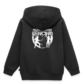 Escrime Escrime Escrime Escrime - Sweat Premium à capuche enfant bio - noir - Dos - AI Model Kid Male (0cm)
