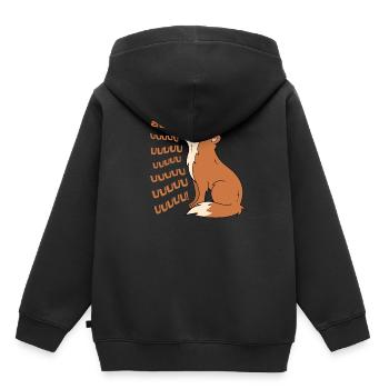 Kleiner Wolf auuu - Kinder Premium Organic Hoodie - Schwarz - Hinten - AI Model Kid Male (0cm)