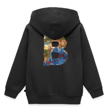 There is no Planet b Friday for the future - Kids Premium Organic Hoodie - black - Back - AI Model Kid Male (0cm)