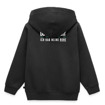 Du hast recht ich hab meine ruhe - Kinder Premium Organic Hoodie - Schwarz - Hinten - AI Model Kid Male (0cm)
