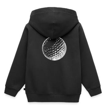 Balle de golf - Sweat Premium à capuche enfant bio - noir - Dos - AI Model Kid Male (0cm)