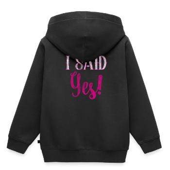 Braut Verlobung - Kinder Premium Organic Hoodie - Schwarz - Hinten - AI Model Kid Male (0cm)