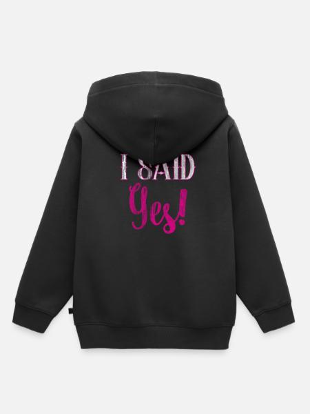 Braut Verlobung - Kinder Premium Organic Hoodie - Schwarz